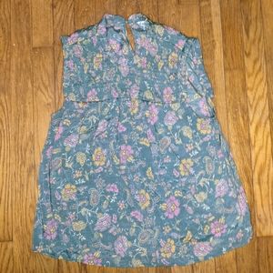 Nanette Lepore Women's Blouse, Large, Olive Green Floral